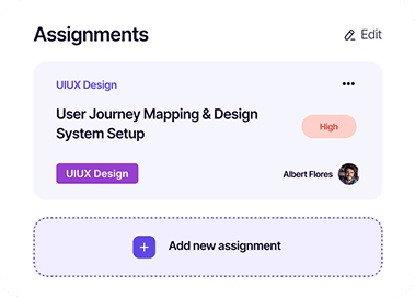 Assignments workflow preview