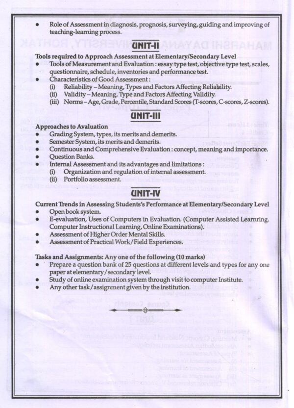 SPECIALIZATION COURSE-I Approaches to Assessment (Elementary/Secondary Level) - Image 8