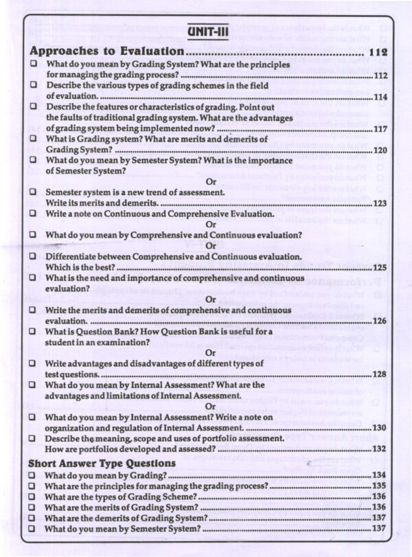 SPECIALIZATION COURSE-I Approaches to Assessment (Elementary/Secondary Level) - Image 3