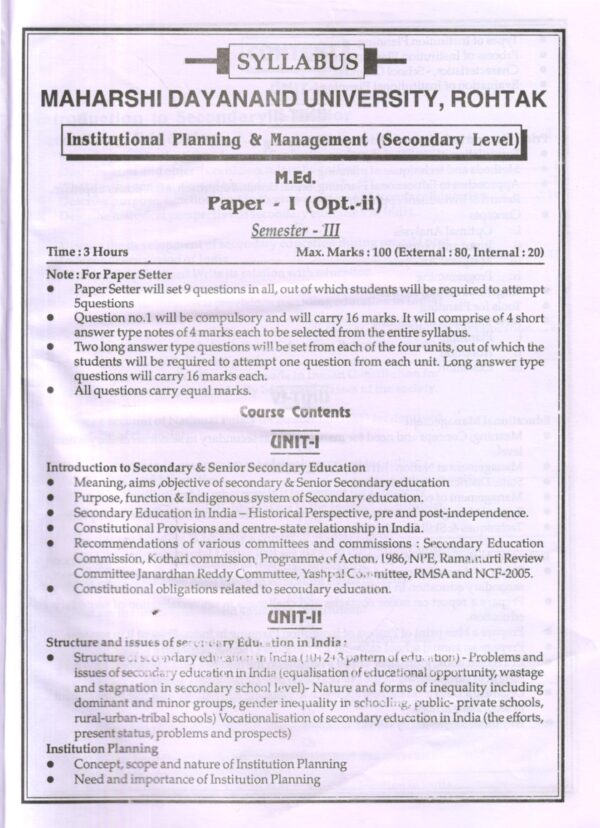 INSTITUTIONAL PLANNING AND MANAGEMENT (SECONDARY LEVEL) - Image 7
